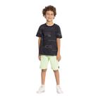 Conjunto Menino Alakazoo Camiseta em Algodão Preto e Bermuda Conjunto Menino Alakazoo Camiseta em Algodão Preto e Bermuda