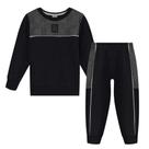Conjunto Menino Alakazoo Casaco Moletom Felpado e Calça Malha Check Xadrez Preto Tamanho:2