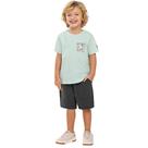 Conjunto Menino Angerô Camiseta Algodão Bermuda Moletinho - Verde