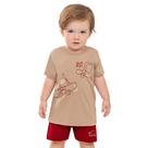 Conjunto Menino Angerô Camiseta Algodão Bermuda Moletinho Vermelho Conjunto Menino Angerô Camiseta Algodão Bermuda Moletinho Vermelho
