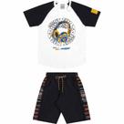 Conjunto Menino Angerô Camiseta em Algodão e Bermuda em Corta Vento - ANGERO