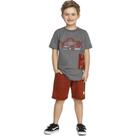 Conjunto Menino Angerô Camiseta em Algodão e Bermuda em Moletinho - ANGERO