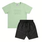 Conjunto Menino Angerô Camiseta Estampa "Urban Game" e Bermu