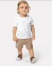 Conjunto Menino Bebê Infantil Camiseta Barquinhos em Algodão Botonê Bermuda em Moletom Carinhoso Conjunto Menino Bebê Infantil Camiseta Barquinhos em Algodão Botonê Bermuda em Moletom Carinhoso