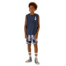Conjunto Menino BGR Regata Algodão Bermuda Microfibra Sublim