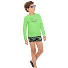 Conjunto Menino BGR UV50+ Camiseta Poliamida Sunga Boxer Din Tamanho:8Cor:Igual da foto