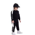 Conjunto Menino Blusa em Moletom Capri e Calça Moletom New Wave preto reativo - Alakazoo