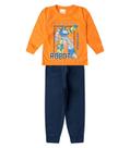 Conjunto Menino Blusa Longa E Calça Select Laranja