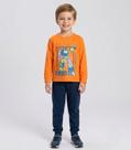 Conjunto Menino Blusa Longa E Calça Select Laranja