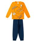 Conjunto Menino Blusa Longa E Calça Select Laranja
