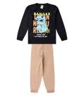 Conjunto Menino Blusa Longa E Calça Select Preto
