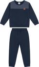 Conjunto menino blusão bicolor em moletom flanelado - carinhoso azul 12