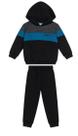 Conjunto menino blusão com capuz em moletom flanelado - carinhoso preto 8