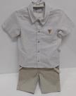 Conjunto Menino Camisa + Bermuda + Suspensório Paraiso 17085
