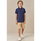 Conjunto Menino Camisa Polo em Piquet e Bermuda em cotton com elastano Luc.boo