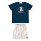 Conjunto menino camiseta bermuda bulldog ioluig!