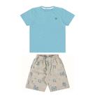 Conjunto menino camiseta bermuda veleiros ioluig!