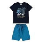 Conjunto menino camiseta bermuda virtual dino marlan
