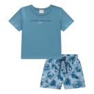 Conjunto Menino Camiseta e Bermuda em Nylon Ergonomic c/Elastano LucBoo Conjunto Menino Camiseta e Bermuda em Nylon Ergonomic c/Elastano LucBoo