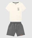 Conjunto Menino Camiseta Estampa Puff Em Algodão - Carinhoso Off White 8