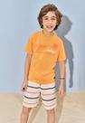 Conjunto Menino Camiseta Laranja Estampado Divertto
