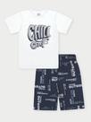 Conjunto Menino Chill Out Branco Abrange