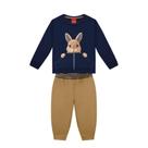Conjunto Menino Coelho Azul Marinho Kyly