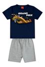 Conjunto Menino com Estampa de Carro Fórmula 1 e Short Kyly