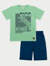 Conjunto Menino Dino Attack Verde Abrange