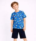Conjunto Menino Infantil Bermuda E Blusa Select Azul