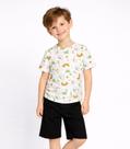 Conjunto Menino Infantil Bermuda E Blusa Select Bege