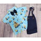 Conjunto Menino Infantil Linha Premium Tematico (Minions)