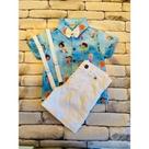Conjunto Menino Infantil Luxo Temático Cleo e Cuquin +Bermuda