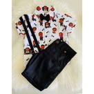 Conjunto Menino Infantil Luxo Temático Poderoso Chefinho RF2 +Bermuda Preta