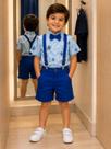 Conjunto Menino Infantil Temático Ursinho Baloeiro Bermuda Gravata Conjunto Menino Infantil Temático Ursinho Baloeiro Bermuda Gravata