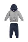 Conjunto Menino Jaqueta e Calça Moleton Felpado Boca Grande Cor:MesclaTamanho:2