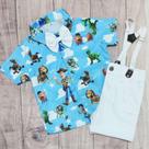 Conjunto Menino Linha Premium Temático Toy Story +Bermuda +Suspensório