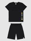 Conjunto Menino Marvel Meia Malha E Moletinho Malwee Kids Preto 6