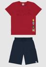 Conjunto Menino Marvel Meia Malha E Moletinho Malwee Kids Vermelho 10