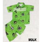 Conjunto Menino Mauricinho Temático Hulk