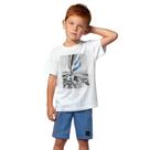Conjunto Menino Milon Camiseta Algodão Barcos e Bermuda Mole Tamanho:4Cor:Igual da foto