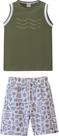 Conjunto Menino Reagta e Bermuda Malwee Kids Verde 6
