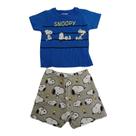 Conjunto Menino Snoopy Camiseta MC e Bermuda Marlan