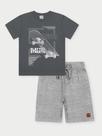 Conjunto Menino Wheels Of Freedom Chumbo Abrange