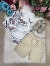 Conjunto Meninos Lucas Banana Club - Shorts de Linho e Camisa