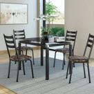 Conjunto Mesa 107x73cm Malva com 4 Cadeiras New