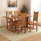 Conjunto Mesa 120cm X 80cm c/ 4 Cadeiras Assento Maciço Germany madeira maciça Conjunto Mesa 120cm X 80cm c/ 4 Cadeiras Assento Maciço Germany madeira maciça