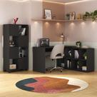 Conjunto Mesa 1400 Nero e Armário Wally cor Preto Conjunto Mesa 1400 Nero e Armário Wally cor Preto
