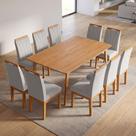 Conjunto Mesa 160x90 com 10 Cadeiras Blend Sala de Jantar Ampla Moderna Premium Sofisticada - Cinza Conjunto Mesa 160x90 com 10 Cadeiras Blend Sala de Jantar Ampla Moderna Premium Sofisticada - Cinza