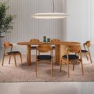 Conjunto Mesa 180cm X 80cm Tampo Mdf Canto Copo 6 Cadeiras Celeste